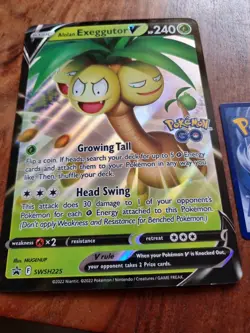 Pokemon Go Oversized Card Alolan Exeggutor V Swsh225 Black Star Promo - Image 1