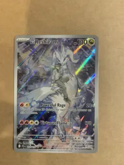 Reshiram Pokemon Card Powerful Rage Virtuous Flame Holo Rare - Image 1