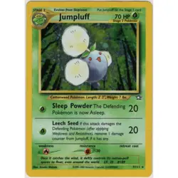 Pokemon Jumpluff 7/111 Holo Foil Rare Card 2000 Neo Genesis Old Skiploom Y2K vtg - Image 1