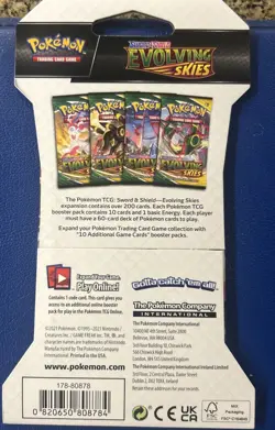 LOT OF 4 - 2021 Pokemon Evolving Skies Sleeved Booster Packs Factory Sealed NEW! - Image 3