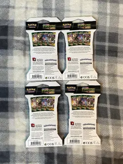 Pokemon Evolving Skies New Sealed Sleeved Blister Booster x4 Packs Full Art Set - Image 2