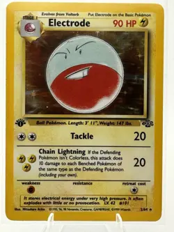 Pokemon Electrode 1st Edition Holo Jungle (02/64) WOTC 1999 NM-LP - Image 1