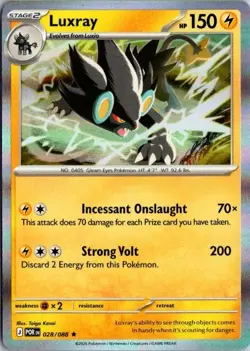 028/088 Luxray Holo Pokemon TCG Perfect Order English NM - Image 1