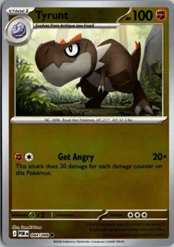 044/088 Tyrunt Reverse Holo Pokemon TCG Perfect Order English NM - Image 1
