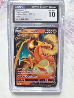 Pokemon TCG Charizard V 2022 Brilliant Stars 017/172 Holo Ultra Rare - Image 1