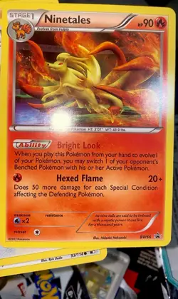 Pokemon Ninetales BW66 BW Black Star Promo LP/NM - Image 1