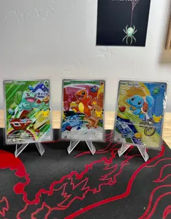 Pokemon First Partner Illustration Collection Series 1 Kanto Gen 1 Starters Set - Image 1