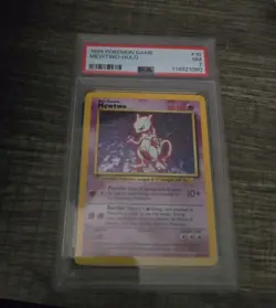 Pokemon TCG Mewtwo 10/102 Base Set Unlimited Holo Rare HP - Image 1