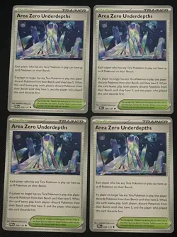 4x Area Zero Underdepths 094/131 x4 - NM Prismatic Evolutions Pokemon Playset - Image 1