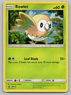 Rowlet - SM153 Holo Promo Sun & Moon Promo Pokemon Holo MP - Image 1