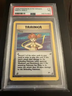 Wizards of the Coast 2000 Gym Heroes Misty Holo Unlimited PSA 7 18/132 EN - Image 1