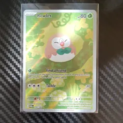 Pokemon TCG Rowlet Illustration Rare Holo 090/088 English 2026 80 HP - Image 1