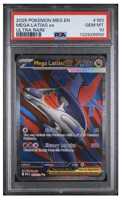 Pokemon 2025 Mega Latias ex 163 Full Art Mega Evolution GEM MINT PSA 10 - Image 1