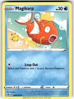 Magikarp 039/192 Common Rebel Clash Pokemon Near Mint - Image 1