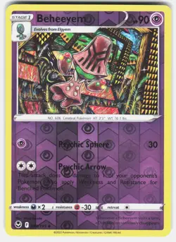 Beheeyem 080/195 Uncommon Silver Tempest Pokemon Reverse Holo Lightly Played - Image 2
