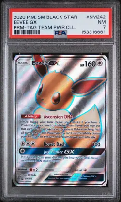 Pokemon TCG Eevee GX SM242 Full Art Ultra Rare Tag Team Black Star Promo - Image 1