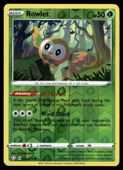 Rowlet 006/072 Common Shining Fates Pokemon Reverse Holo NM/M - Image 1