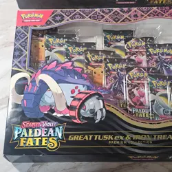 Pokemon Paldean Fates Great Tusk Iron Treads Ex Premium Collection - Lot Of 2 - Image 2