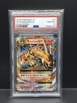 2016 Pokemon XY Evolutions Mega M Charizard EX #13/108 PSA 10 - Image 1