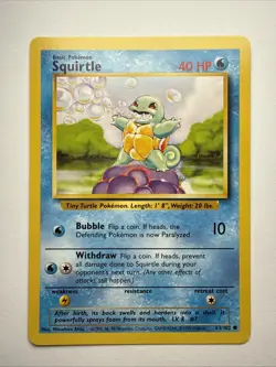Squirtle 063/102 Base Set NM Pokemon - Image 1