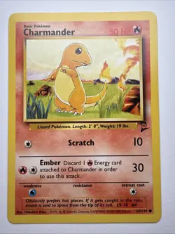 Pokemon TCG Charmander 69/130 Base Set 2 Regular NM/MT Pokemon WOTC Nintendo - Image 1