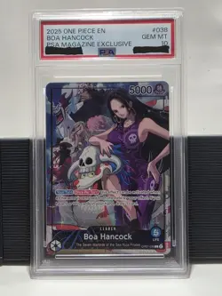 One Piece CCG Boa Hancock Leader Foil Promo OP07-038 2025 Bandai EN PSA 10 - Image 1