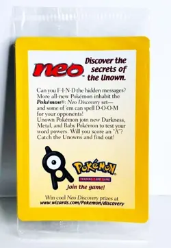 SEALED Entei 34 Black Star Promo Reverse Holo Rare Pokemon Card WOTC Neo - Image 1