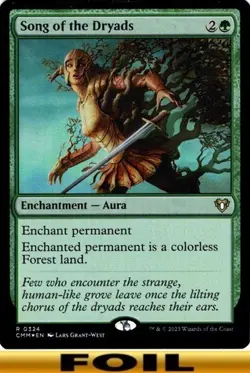1x - Song of the Dryads - FOIL #324 - Commander Masters - NM MTG - Image 1