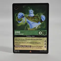 Lorcana First Chapter Genie Powers Unleashed Cold Foil 76/204 Disney Card NM - Image 2