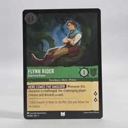Lorcana The First Chapter Flynn Rider Cold Foil 74/204 Disney Card NM - Image 2