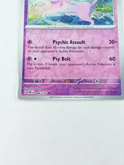 Espeon 86/197 Obsidian Flames Reverse Holo Pokemon Card 2023 - Image 3