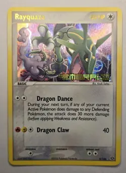 Pokemon TCG Rayquaza EX Emerald Holo Rare Card 9/106 Stamped - Image 1