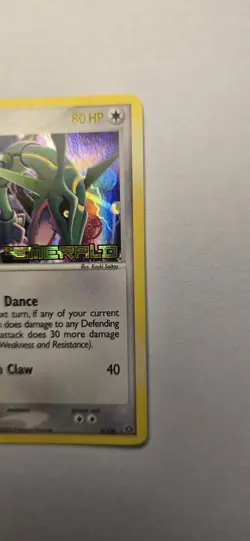 Pokemon TCG Rayquaza EX Emerald Holo Rare Card 9/106 Stamped - Image 4