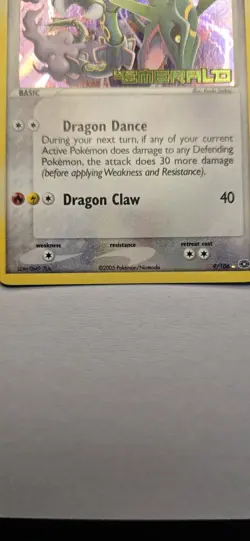 Pokemon TCG Rayquaza EX Emerald Holo Rare Card 9/106 Stamped - Image 5