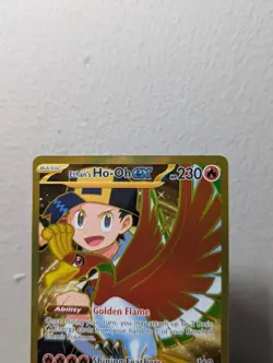 Pokemon TCG Ethan's Ho-Oh EX 239/182 Sv10: Destined Rivals Gold Holo Card - Image 2