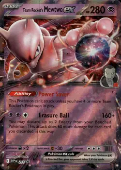 Team Rocket's Mewtwo ex Holo Promo SV: Scarlet & Violet Promo Cards 216 NM - Image 1