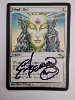 Magic The Gathering - 1x Signed Mind's Eye (mtg) Mirrodin - Image 1