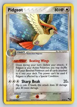 PIDGEOT 2/17 RARE POP SERIES 2 POKEMON HOLO LP - Image 1