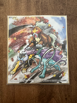 US SELLER! Pokemon Shikishi Art Entei/Raikou/Suicune - NM, no corner dents - Image 1