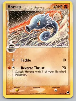 Horsea 31/101 Uncommon Dragon Frontiers Pokemon Lightly Played - Image 1
