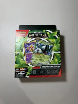 Pokemon Deluxe Battle Deck Meowscarada ex Sealed Box w/ Radiant Alakazam TCG - Image 1
