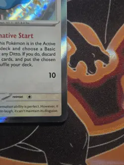 Pokemon TCG Ditto 201/091 SV: Paldean Fates Holo Shiny Rare HP 60 - Image 2