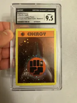 2002 Pokemon Fighting Energy Reverse Holo SWIRL Energize Your Game Promo CGC 9.5 - Image 1