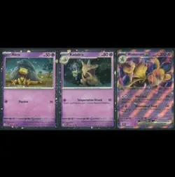 Pokemon 151 Alakazam ex SVP 050 Abra Kadabra Evolution Line Set NM - Image 1