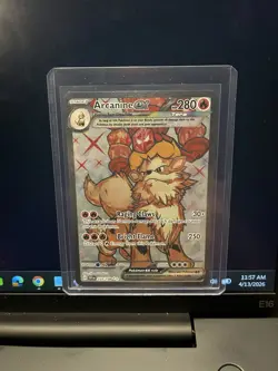 Pokemon Arcanine ex 224/198 SV01 Scarlet & Violet Ultra Rare Holo 280 HP - Image 1