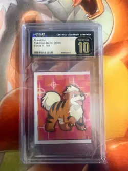 Growlithe Merlin 1998 Series 1 - 181 CGC Graded Pristine 10 Pokemon TCG - Image 1