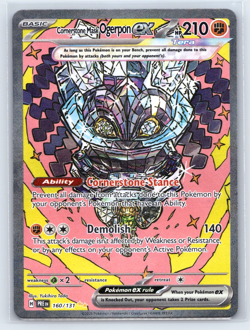 Pokemon Prismatic Evolutions - CORNERSTONE MASK OGERPON EX - SIR - 160/131 - NM - Image 1