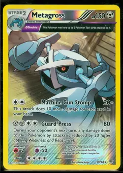 Pokemon METAGROSS 50/98 - XY Ancient Origins - RARE Rev Holo - NEAR MINT/MINT - Image 1