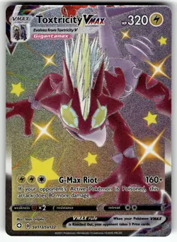 Toxtricity VMAX SV113/SV122 Holo VMAX Rare Shining Fates Shiny Vault Pokemon LP - Image 1