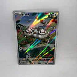 Starly 221/198 Illustration Rare Scarlet & Violet Pokemon Holo Near Mint - Image 1